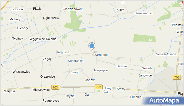 mapa Czarnopole, Czarnopole na mapie Targeo